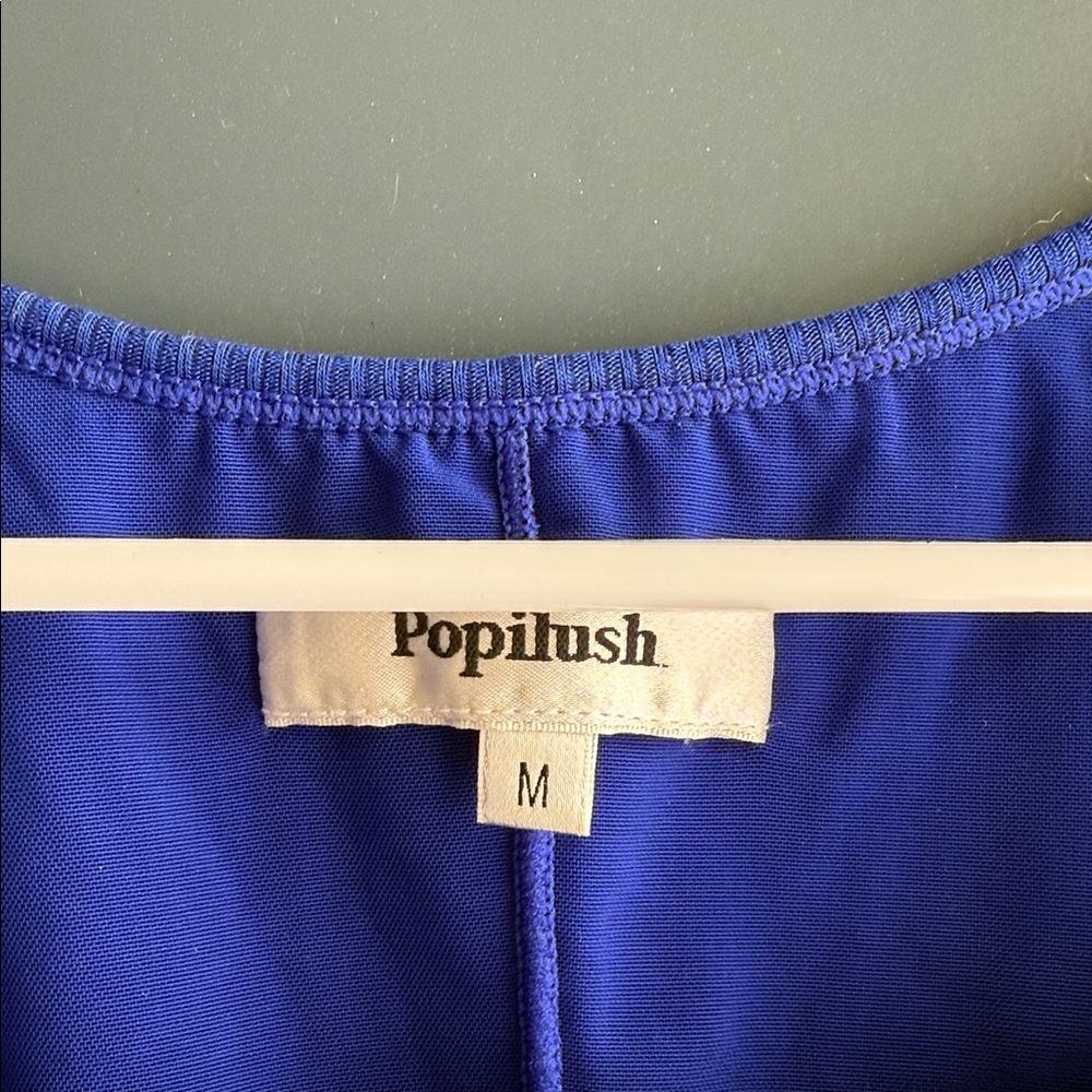 NWT Popilush Shapewear Chic Royal Blue Sleeveless Mini Dress - Picture 2 of 3